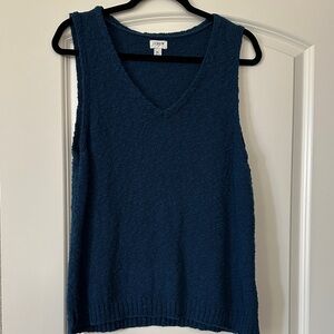 J. Crew Deep Blue Sleeveless Knit Top
